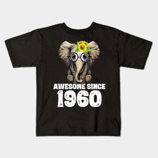 Awesome since 1960 60 Years Old Bday Gift 60th Birthday Kids T-Shirt